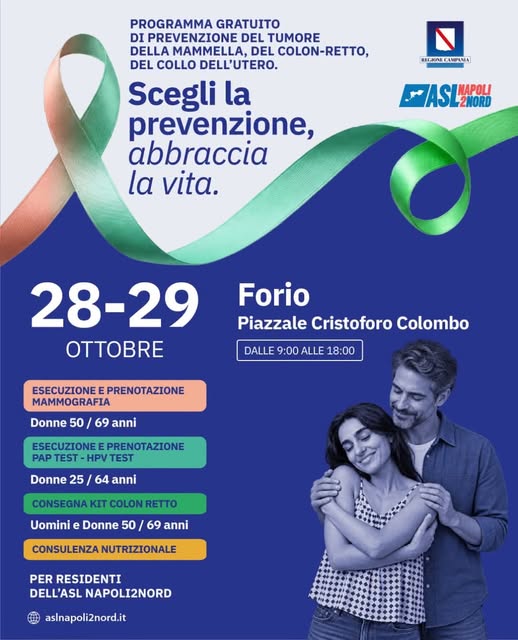 Plakat von Programma gratuito di prevenzione del tumore della mammella, del colon-retto, del collo dell'utero