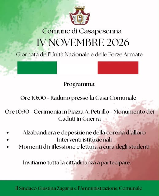 Affiche de IV Novembre 2026 - Giornata dell'Unità Nazionale e delle Forze Armate