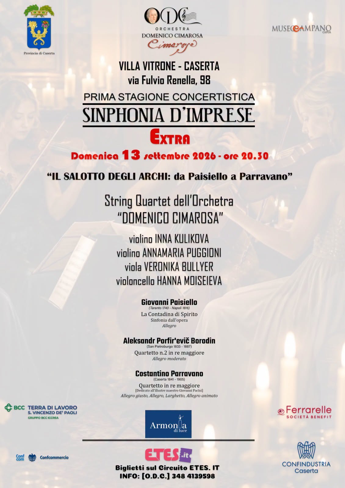 Poster for Il salotto degli archi: da Paisiello a Parravano