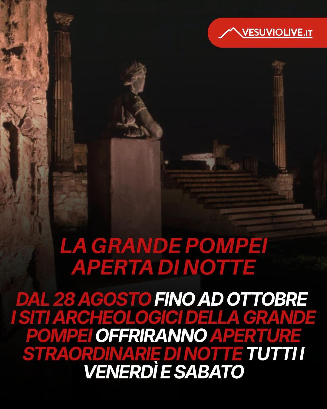 Poster for Pompei di sera - aperture notturne agli Scavi
