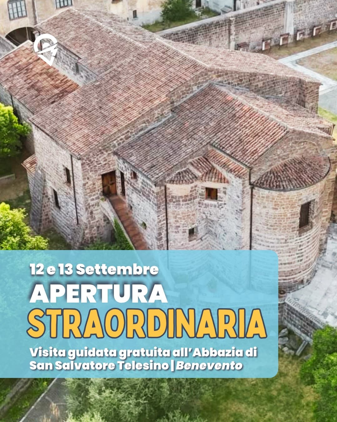 Poster for APERTURA STRAORDINARIA - Visita guidata gratuita all'Abbazia di San Salvatore Telesino