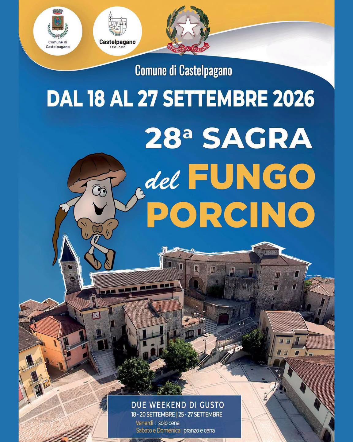 Plakat von XXVIII Edizione della Sagra del Fungo Porcino