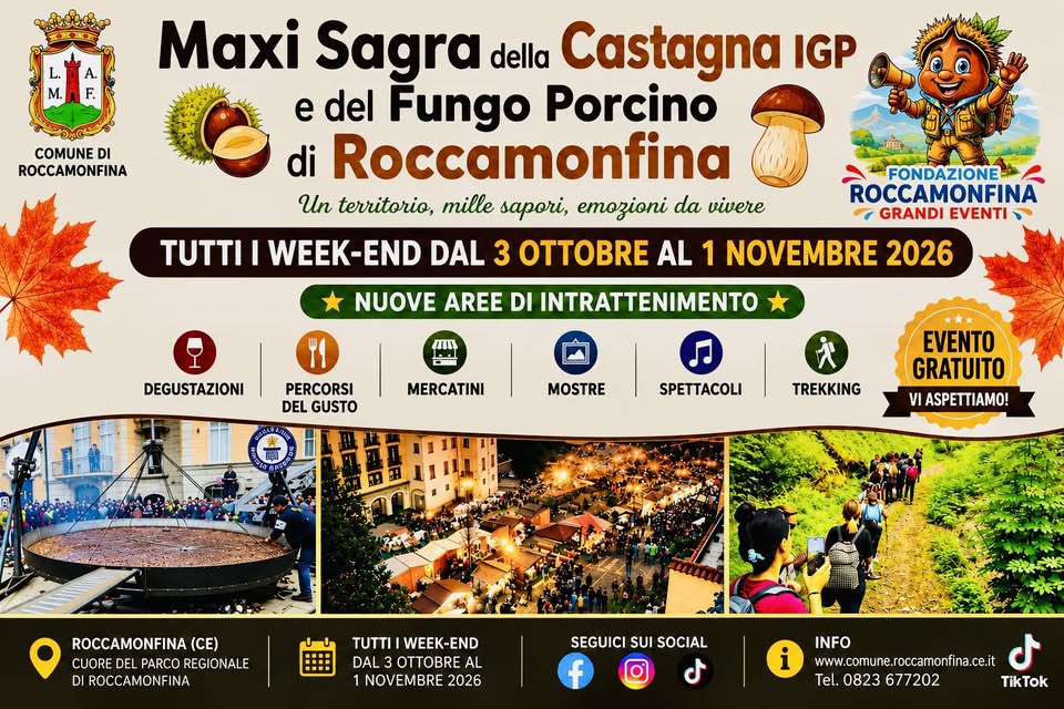 Plakat von Maxisagra della Castagna IGP e del Fungo Porcino di Roccamonfina