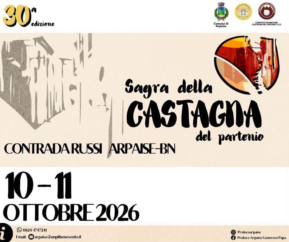 Plakat von Sagra della Castagna del Partenio