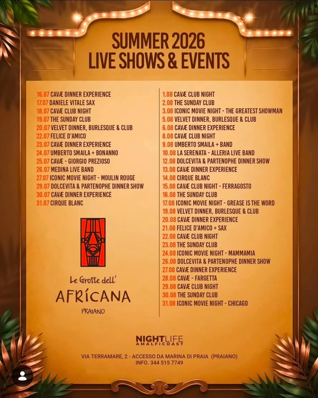 Locandina di SUMMER 2026 - LIVE SHOWS & EVENTS
