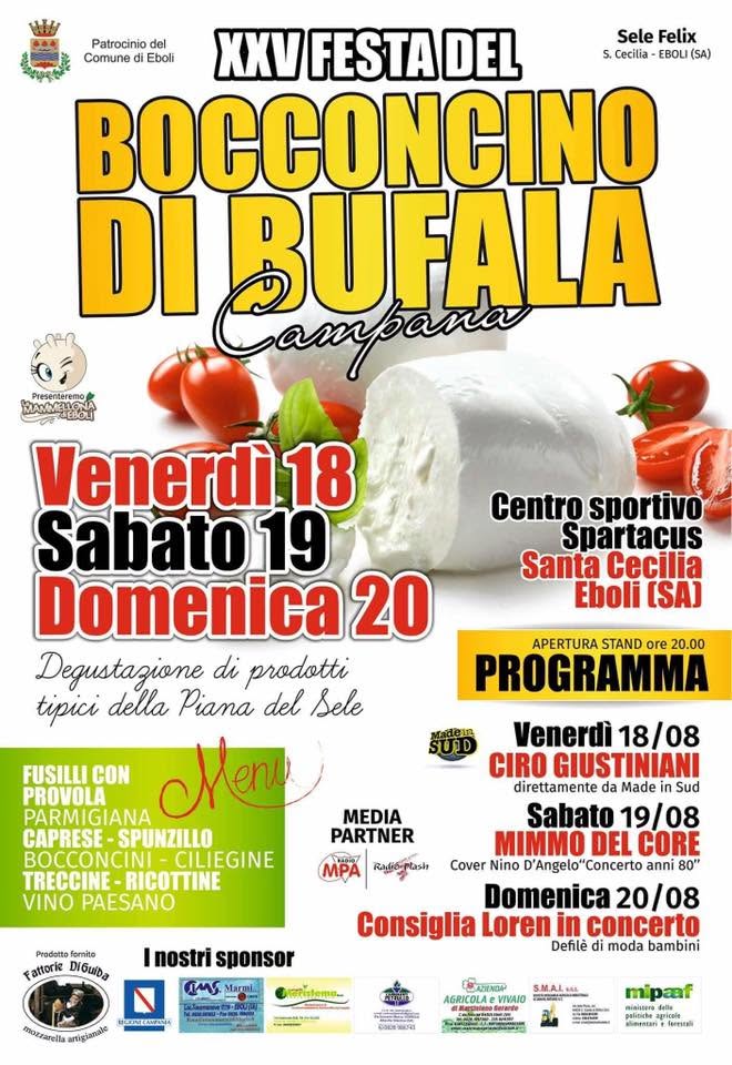 Locandina di XXV Festa del Bocconcino di Bufala Campana