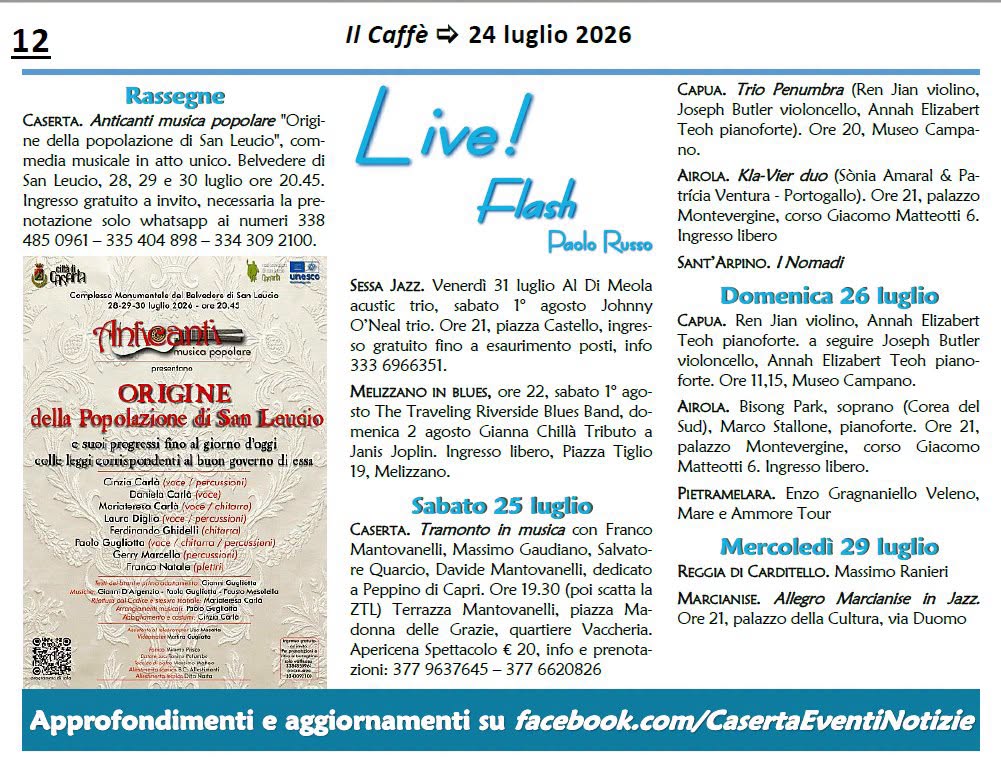 Locandina di Origine della popolazione di San Leucio e suoi progressi fino al giorno d'oggi colle leggi corrispondenti al buon governo di essa