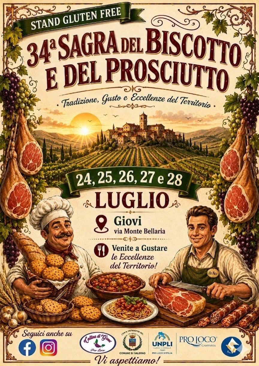 Locandina di 34ª Sagra del Biscotto e del Prosciutto